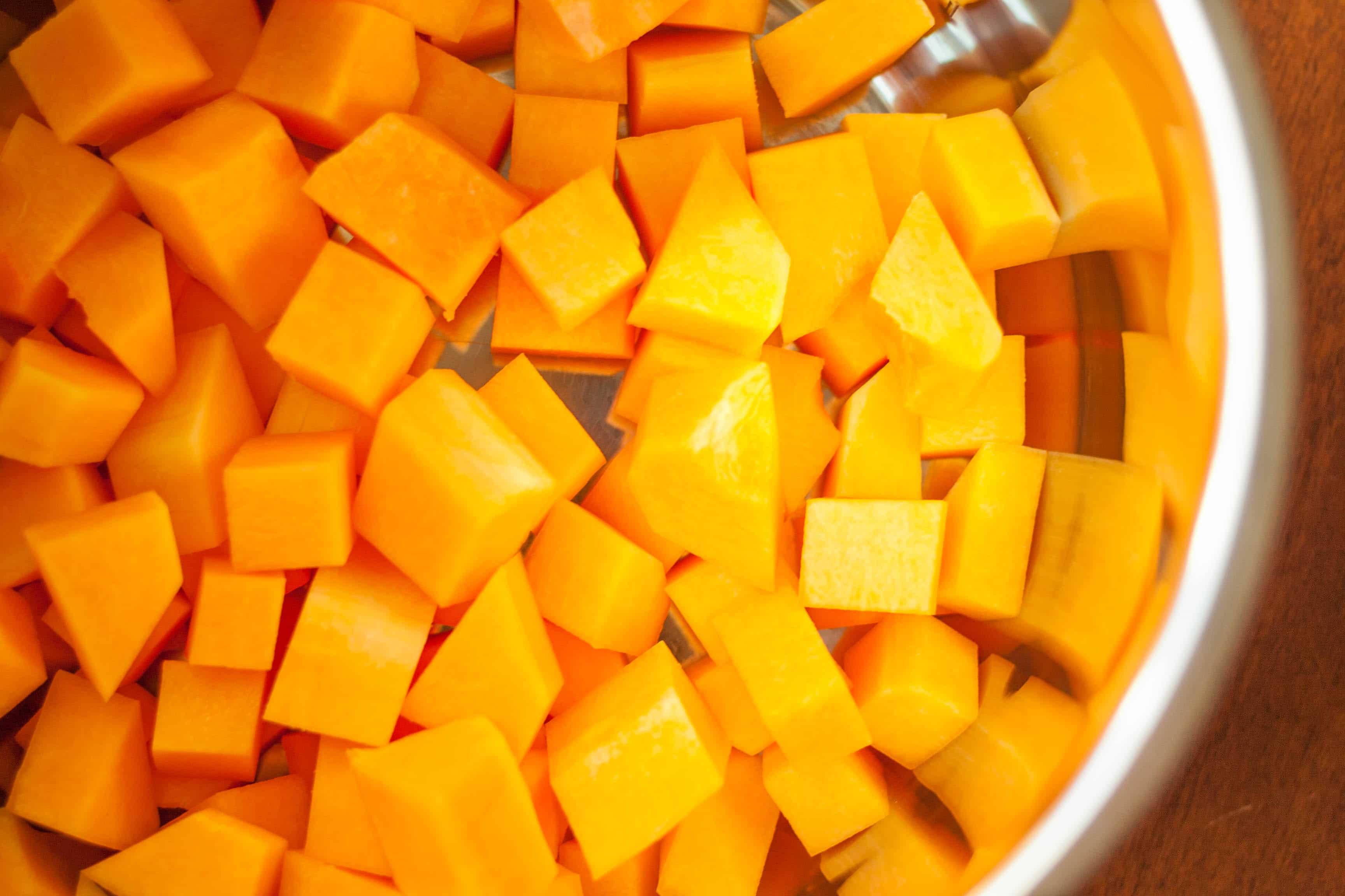 butternut squash in a pan