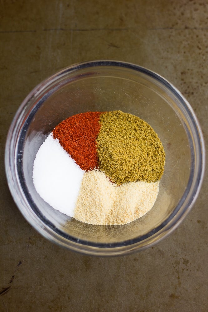 spice mix in a small glass bowl