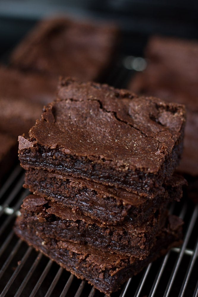 Stack of brownies