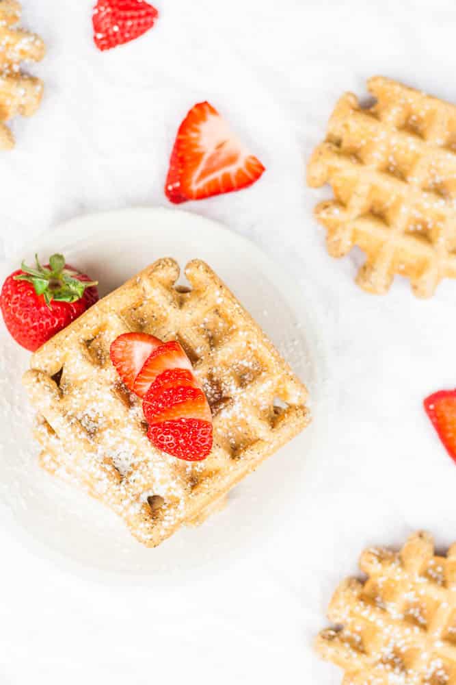 Vegan Whole Grain Flax Waffles - Nora Cooks