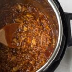 Instant Pot Pulled BBQ Jackfruit in the instant pot