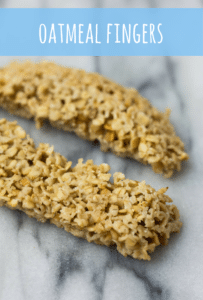 oatmeal fingers with banana and oats