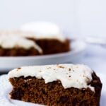 Piece of Oil-free Chocolate Cake with Cashew Frosting