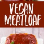 Classic-style vegan meatloaf with chickpeas.