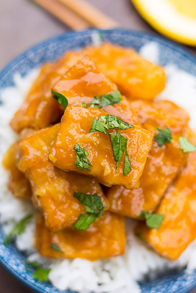 Crispy Baked Orange Tofu - Nora Cooks