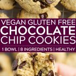pinterest collage of vegan gluten free chocolate chip cookies