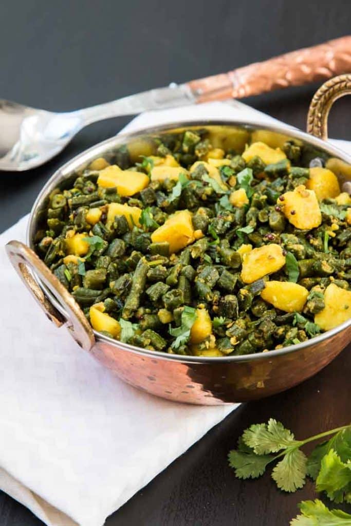 Indian Green Bean curry in bowl