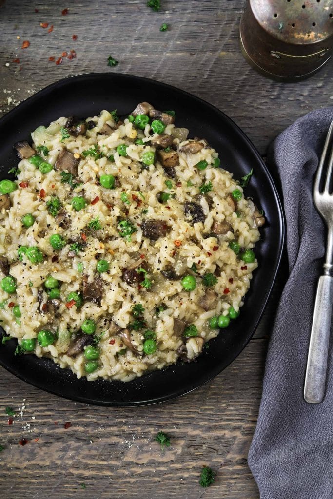 Mushroom Risotto in bowl