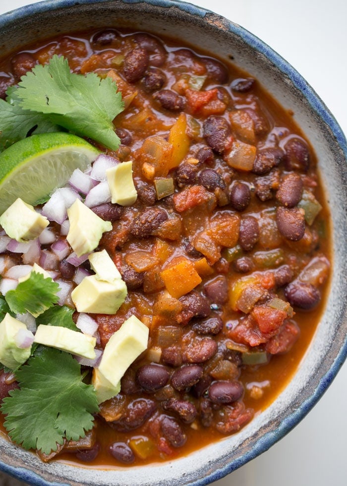 instant pot chili close up