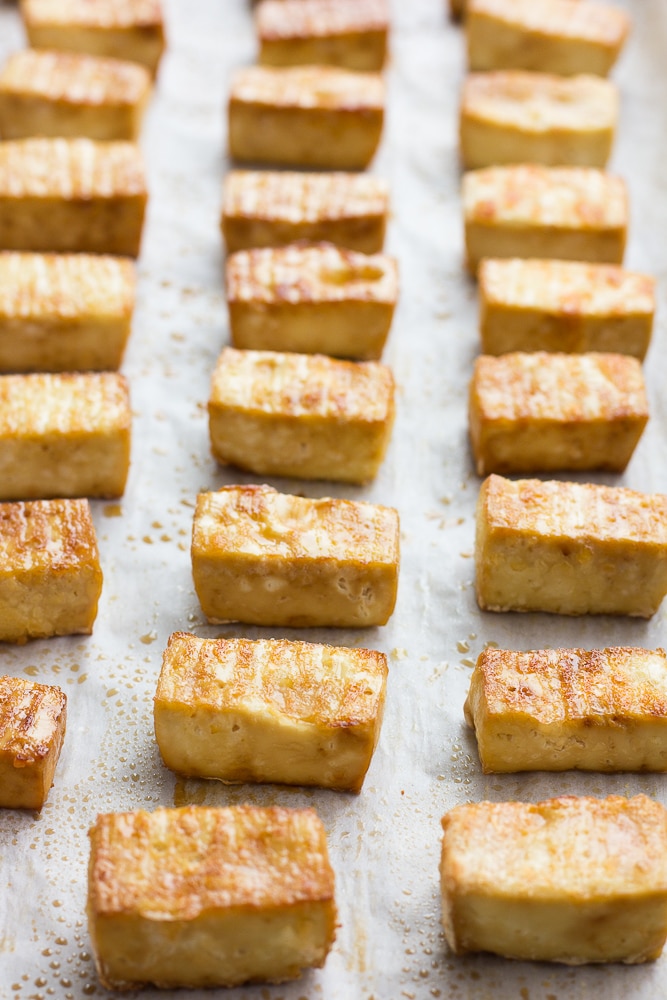 crispy baked tofu, done for peanut tofu