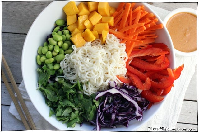 rainbow noodle bowl