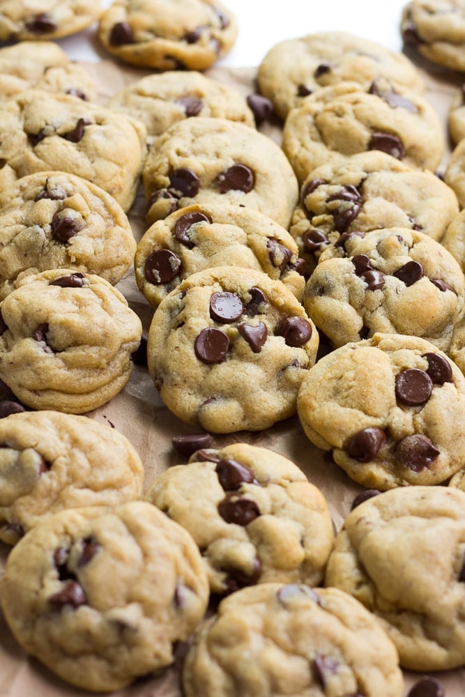 lots of vegan chocolate chip cookies