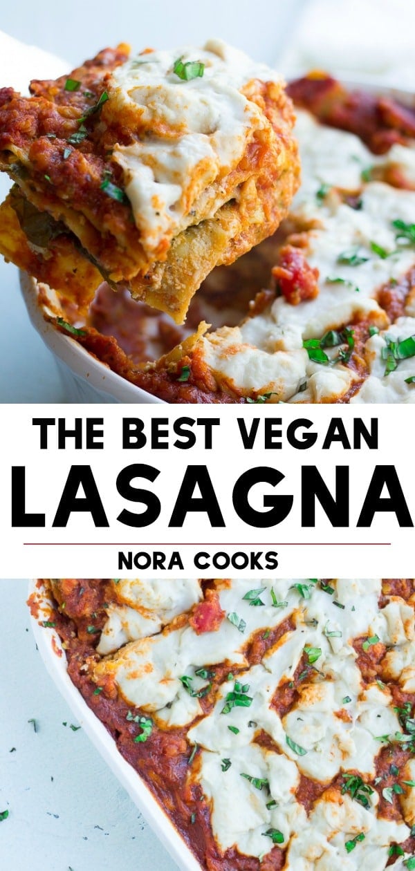 The Best Vegan Lasagna Nora Cooks