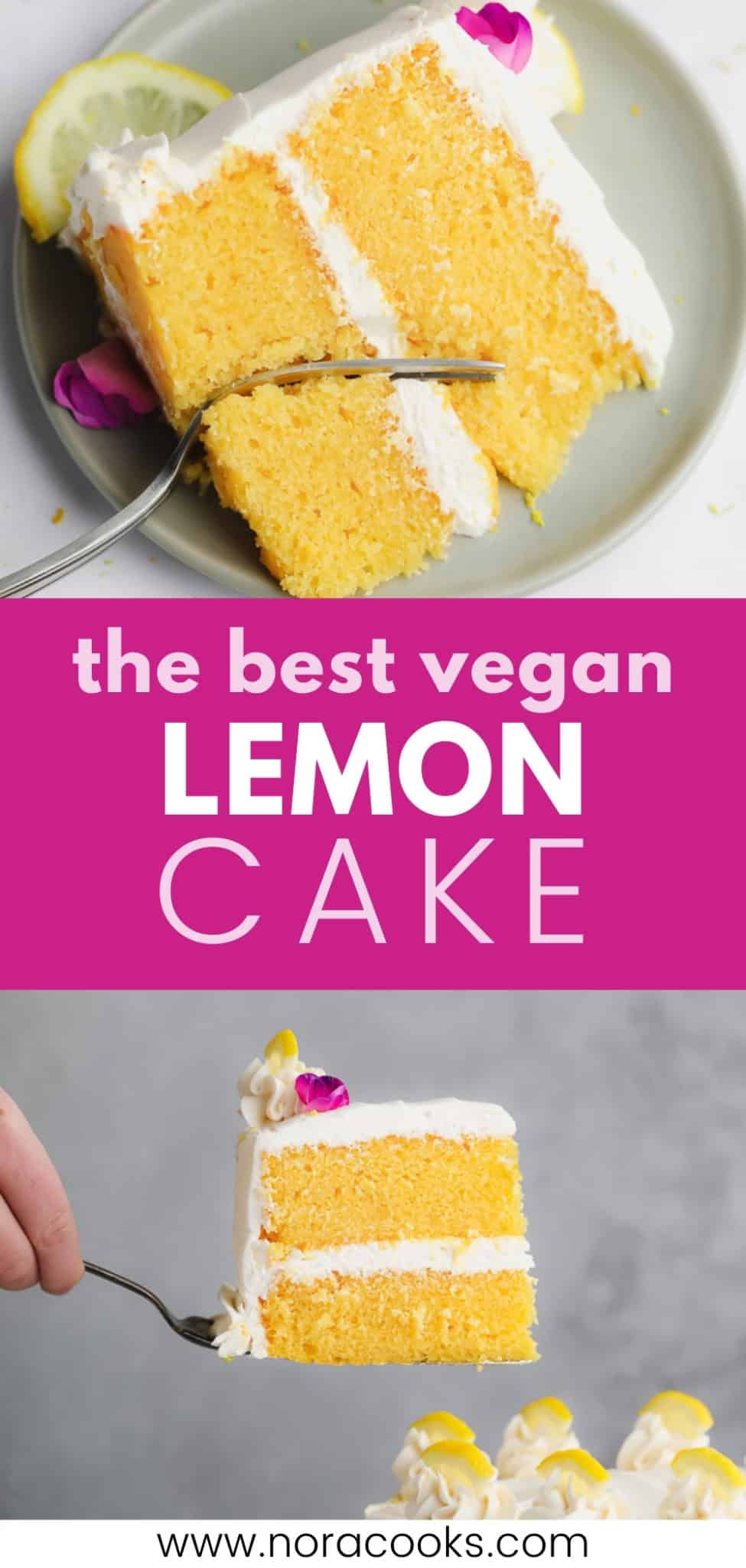 Vegan Lemon Cake - Nora Cooks