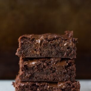 3 stacked vegan brownies recipe