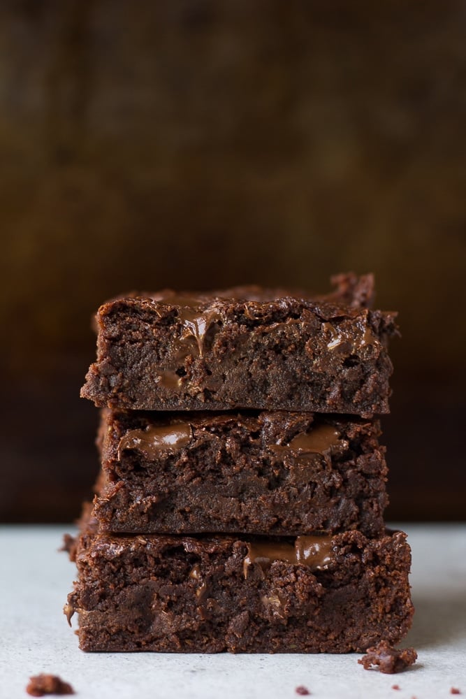 3 stacked vegan brownies recipe