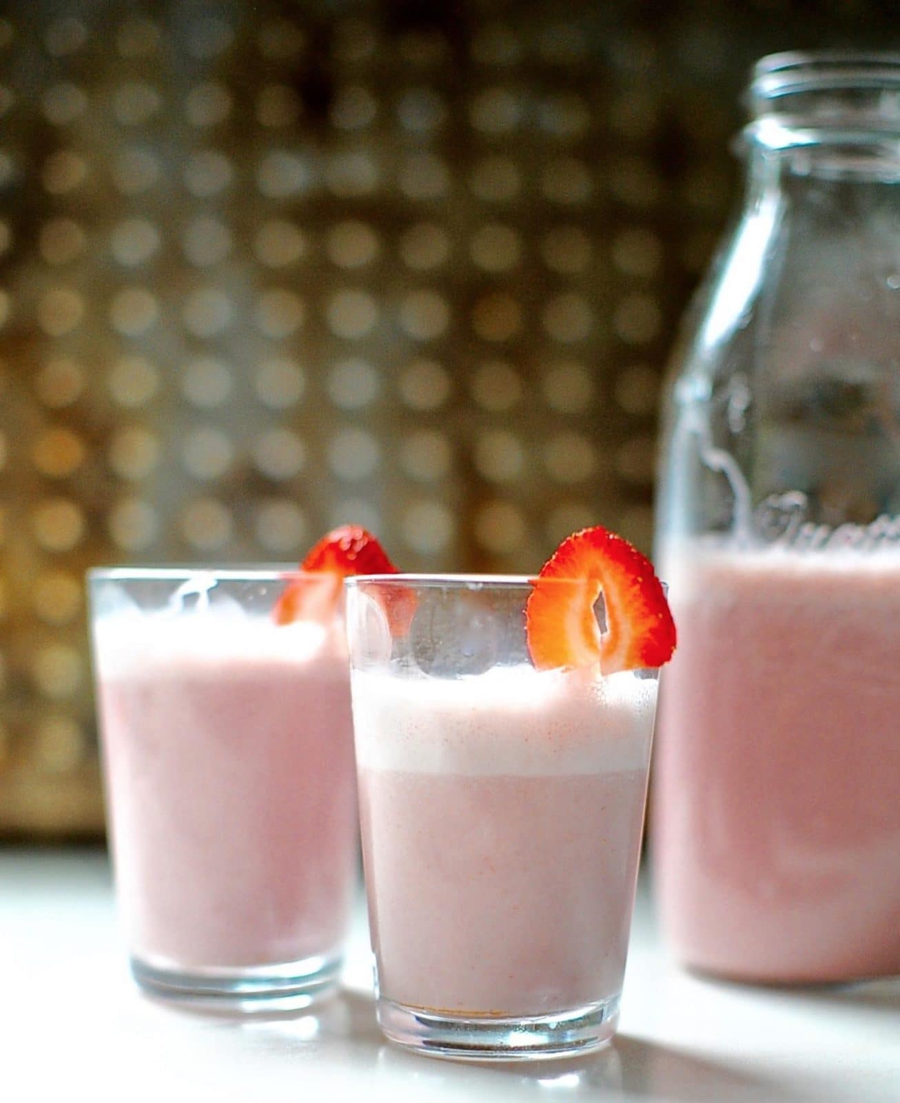 strawberry almond milk