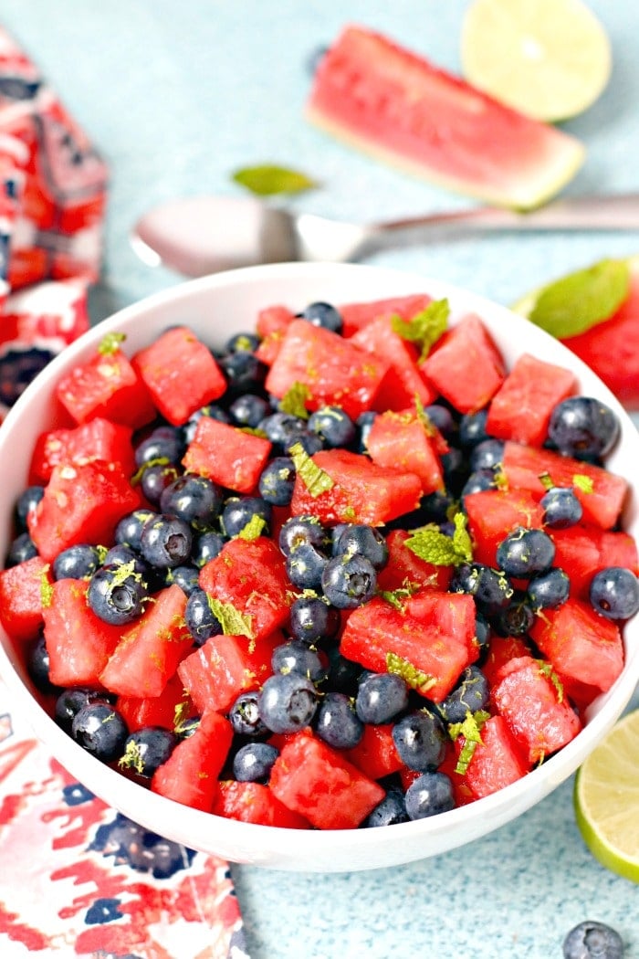 watermelon blueberry salad