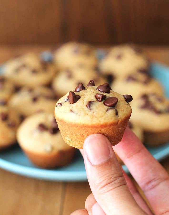 mini chocolate chip muffins vegan