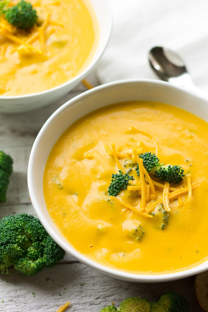 vegan broccoli cheese soup- 2 bowls of it