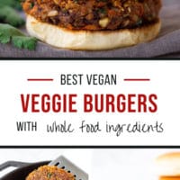 pinterest collage of veggie burger recipe