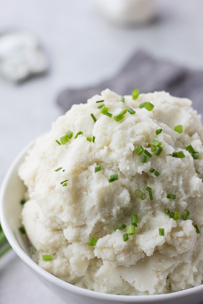 close up of vegan mashed potatoes