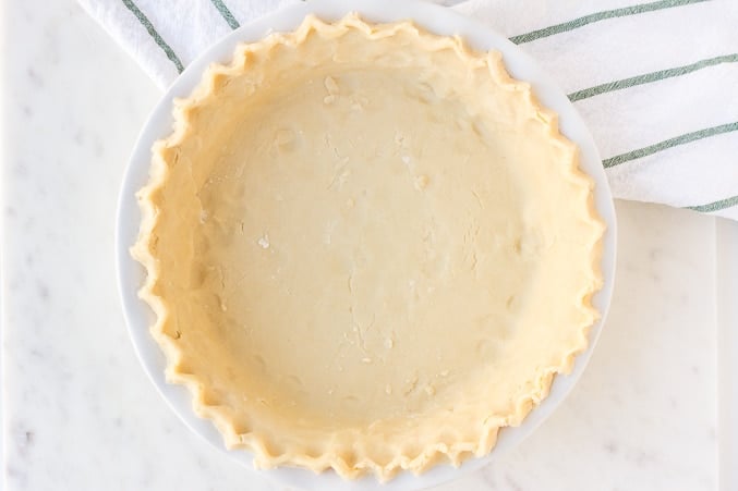 vegan pie crust in pie pan