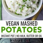 pinterest collage of vegan mashed potatoes