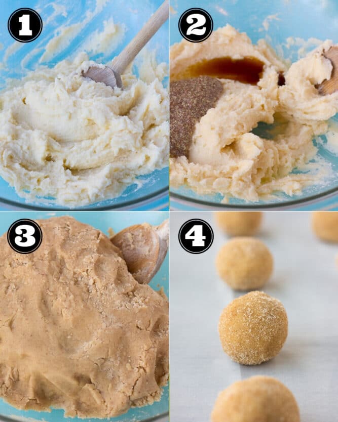 collage of how to make cookies step by step