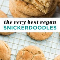 Pinterest collage with text of snickerdoodles