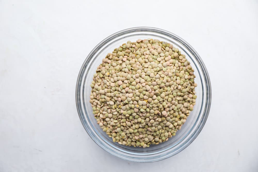 bowl of lentils, dry