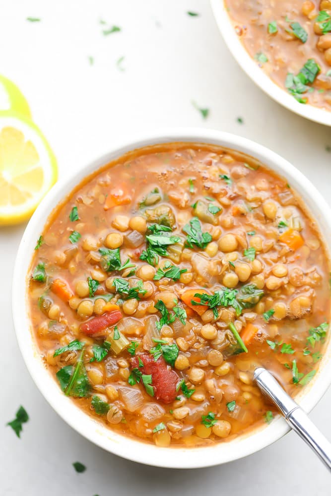 close up of a bowl of soup