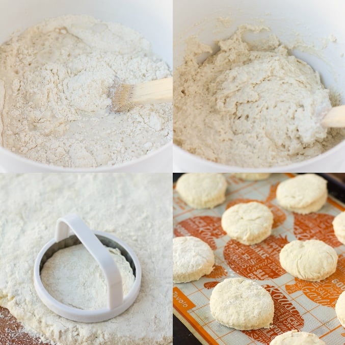 collage of easy vegan biscuits