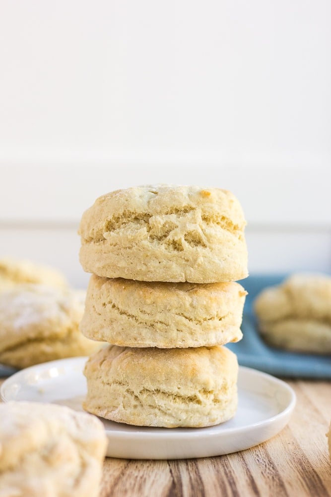 stack of easy vegan biscuits