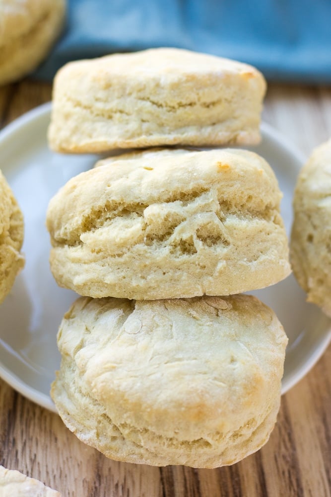 3 vegan biscuits on a plate