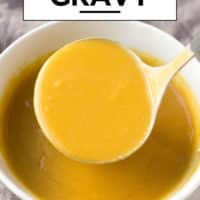 pinterest image with text overlay for gravy, vegan recipe