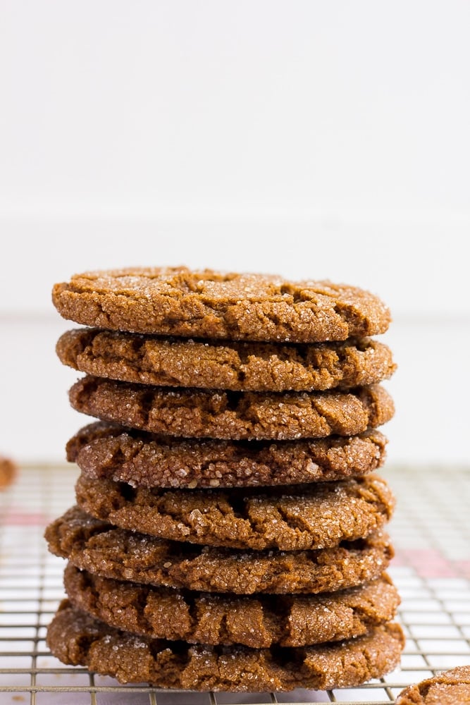 stack of vegan ginger cookies