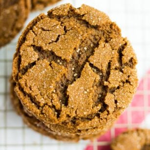 stack of vegan ginger cookies