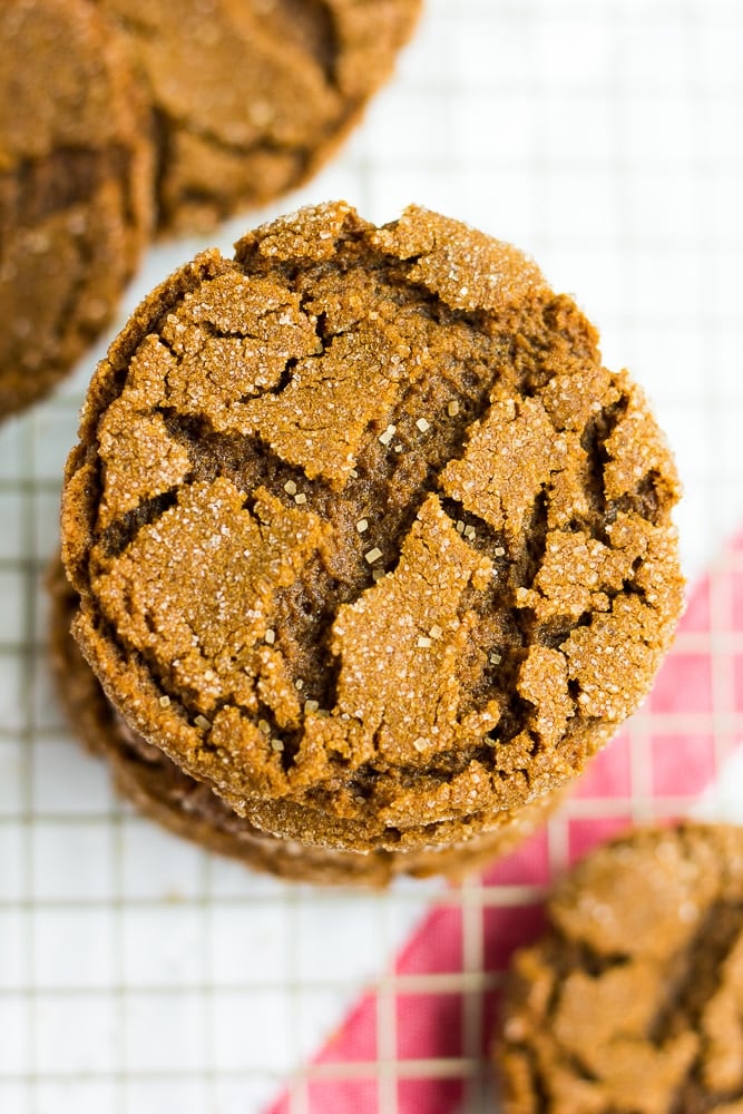 stack of vegan ginger cookies