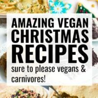 collage vegan christmas recipes