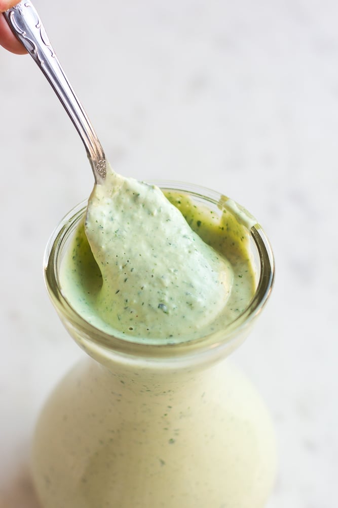 Vegan Green Goddess Dressing - Nora Cooks