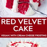 pinterest collage vegan red velvet cake