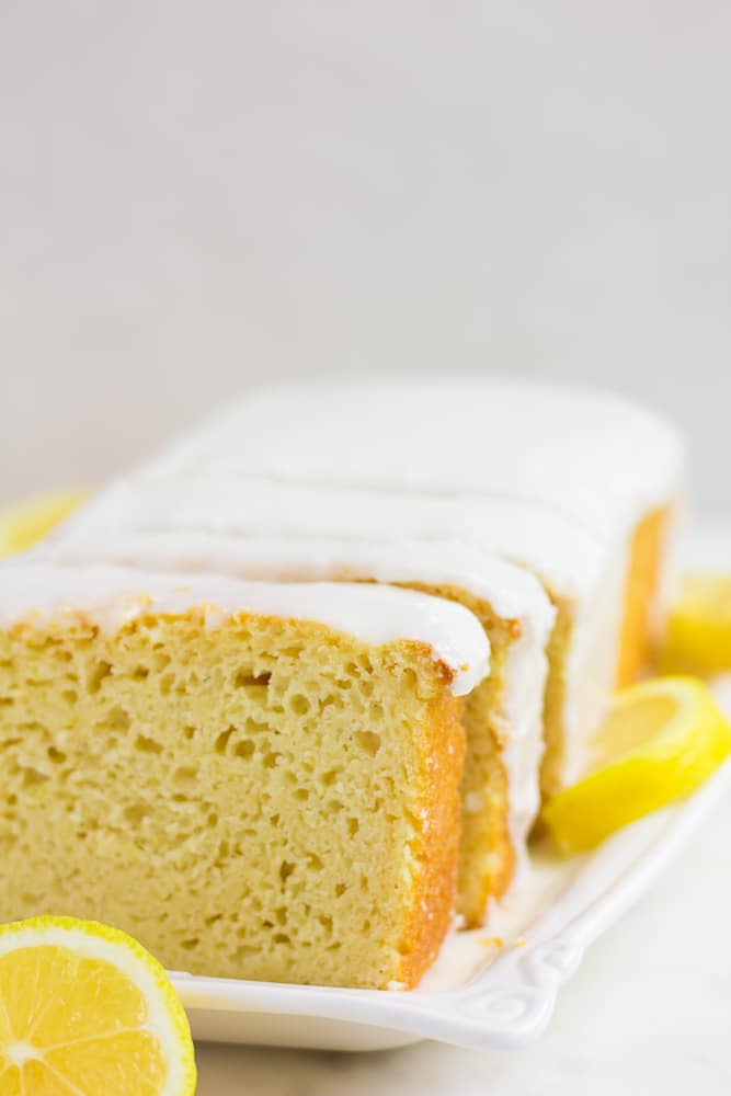 sliced lemon loaf cake