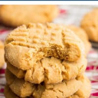 Pinterest collage with text of peanut butter cookies that are vegan