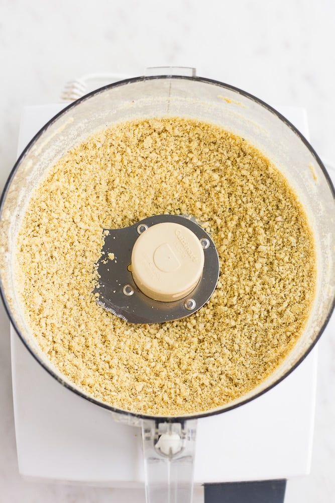 cashew vegan parmesan in food processor