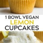 vegan lemon cupcakes pinterest image