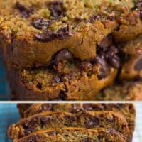pinterest collage with text of zucchini bread, vegan