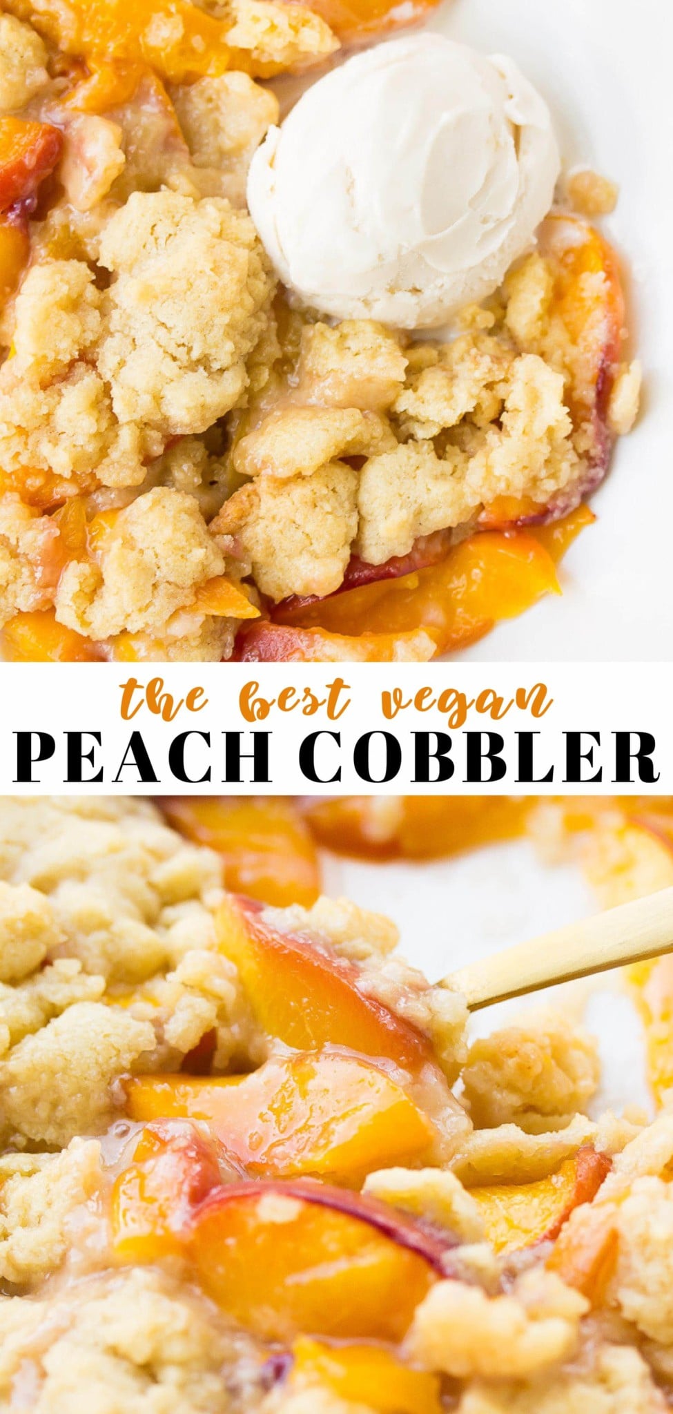Easy Vegan Peach Cobbler