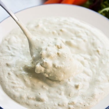 square image of blue cheese dressing