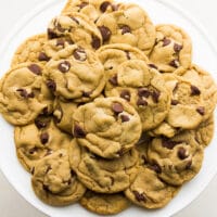 square image of cookies on plate